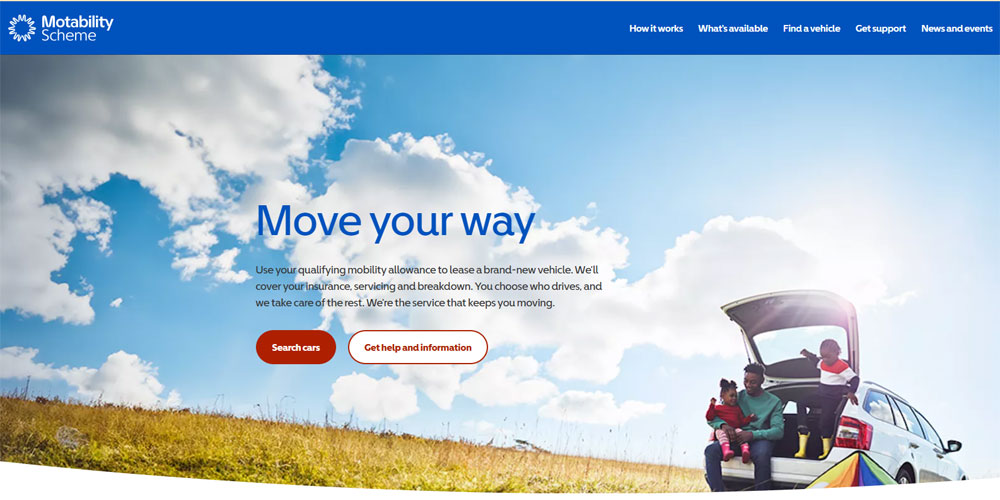 Motability website